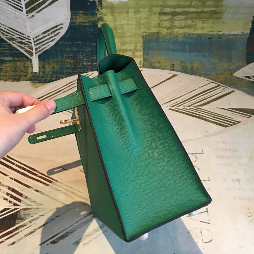 Top Quality Kelly 28 Vert Jade Green Bag For Women, Handbags, Shoulder Bags 11in/28cm