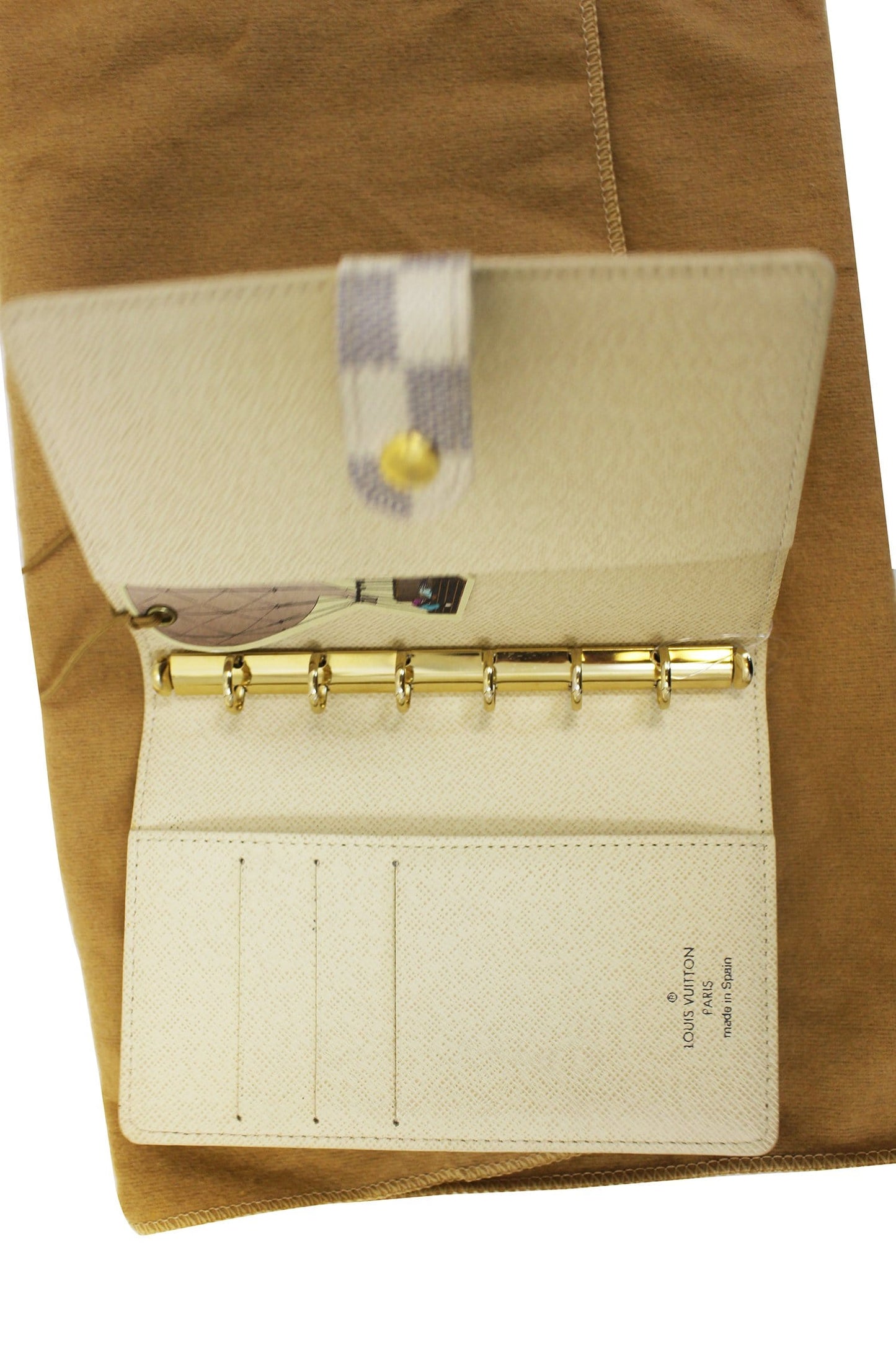 LOUIS VUITTON Damier Azur Agenda PM Day Planner Cover