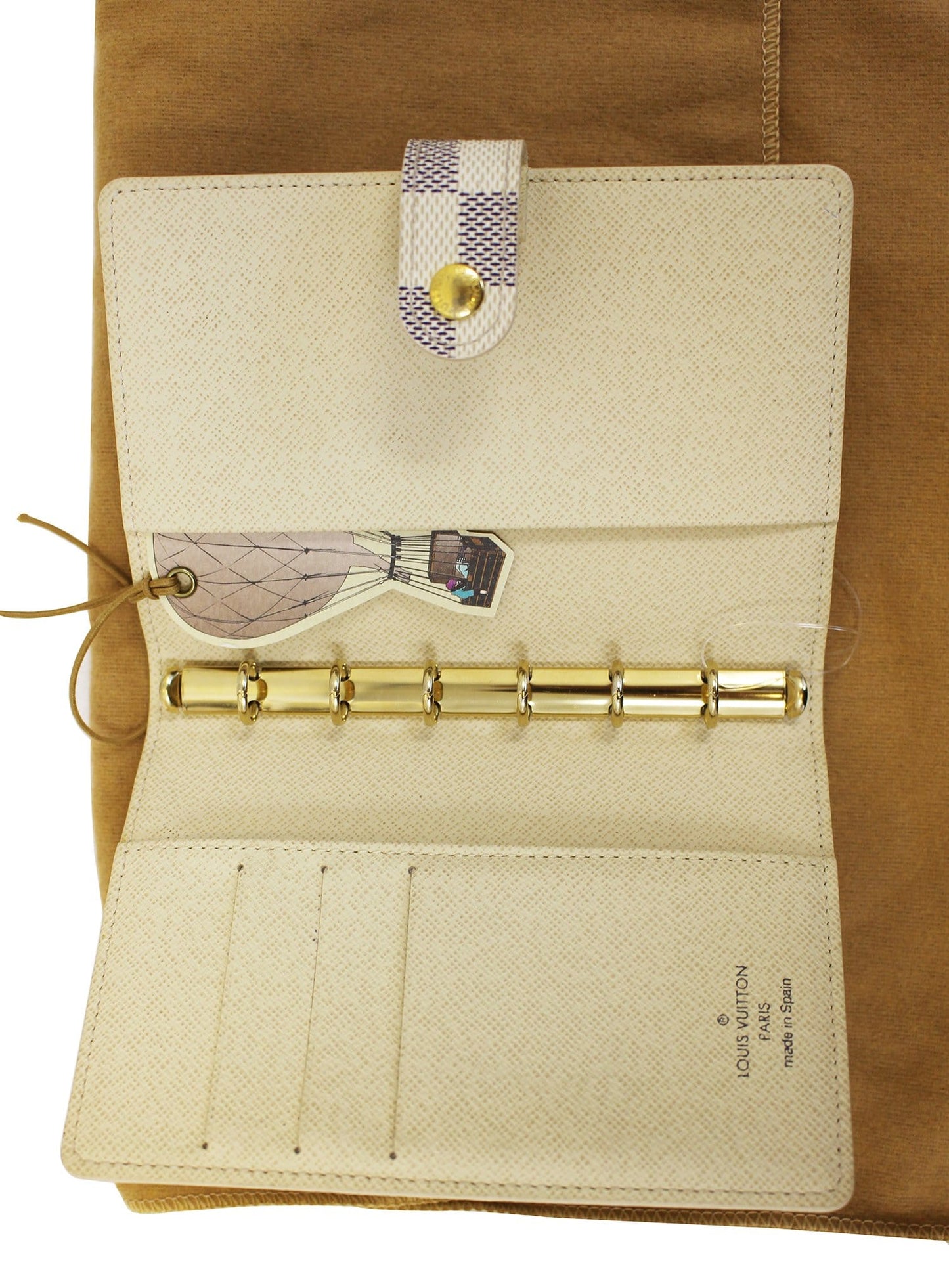 LOUIS VUITTON Damier Azur Agenda PM Day Planner Cover