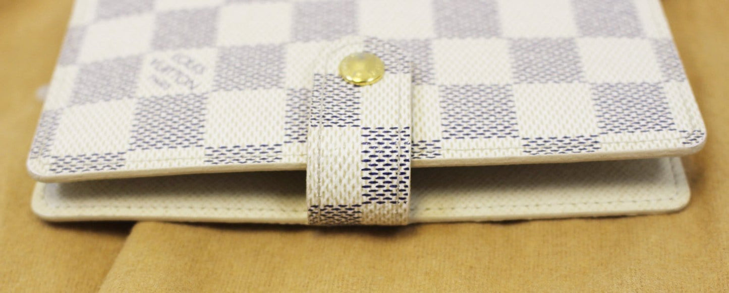 LOUIS VUITTON Damier Azur Agenda PM Day Planner Cover