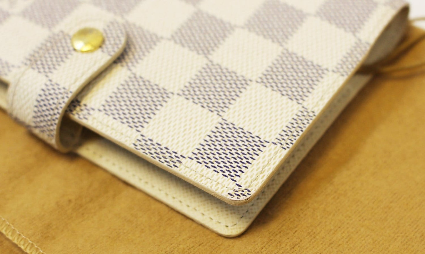 LOUIS VUITTON Damier Azur Agenda PM Day Planner Cover