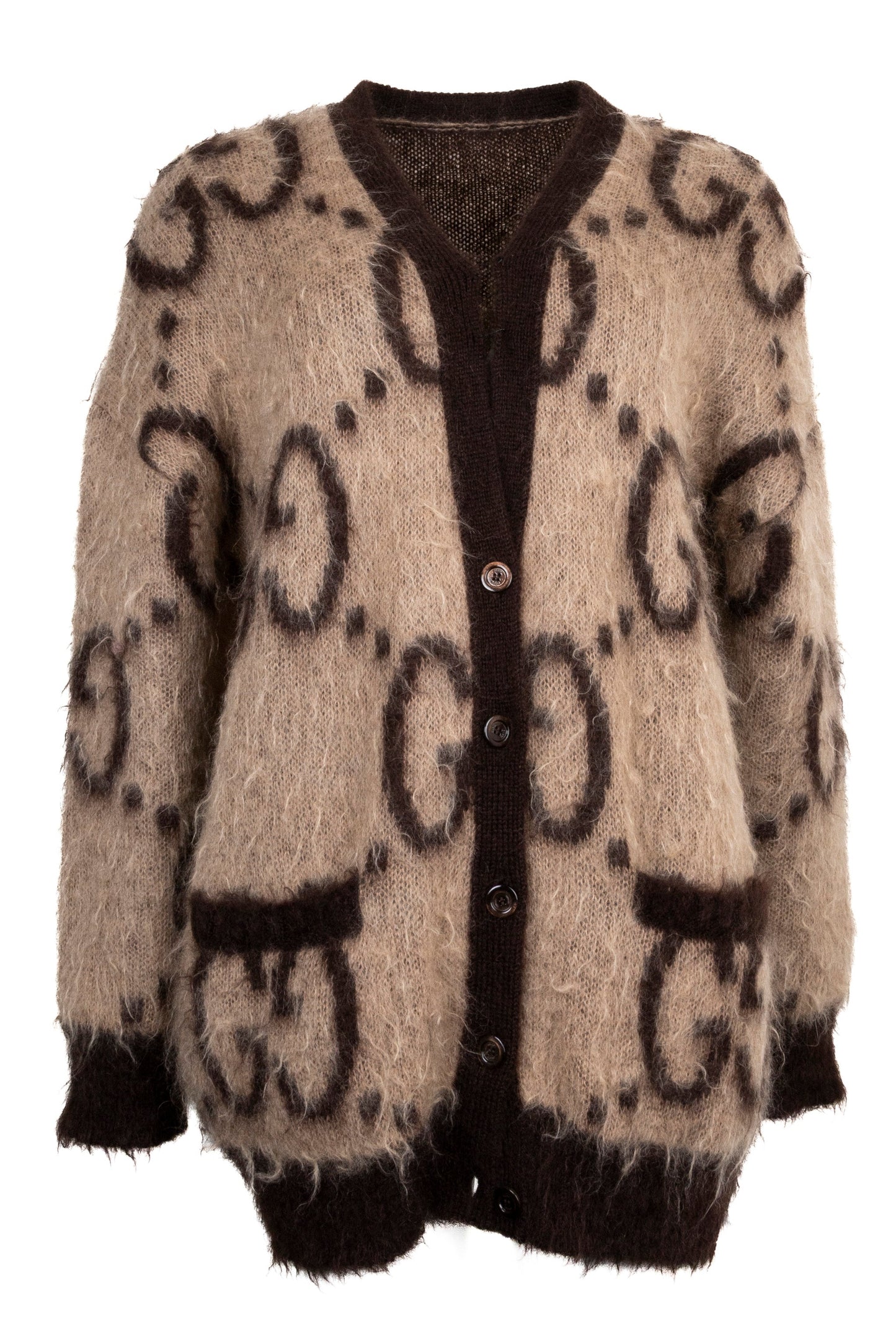 GUCCI Giant GG Chunky Knit Brown