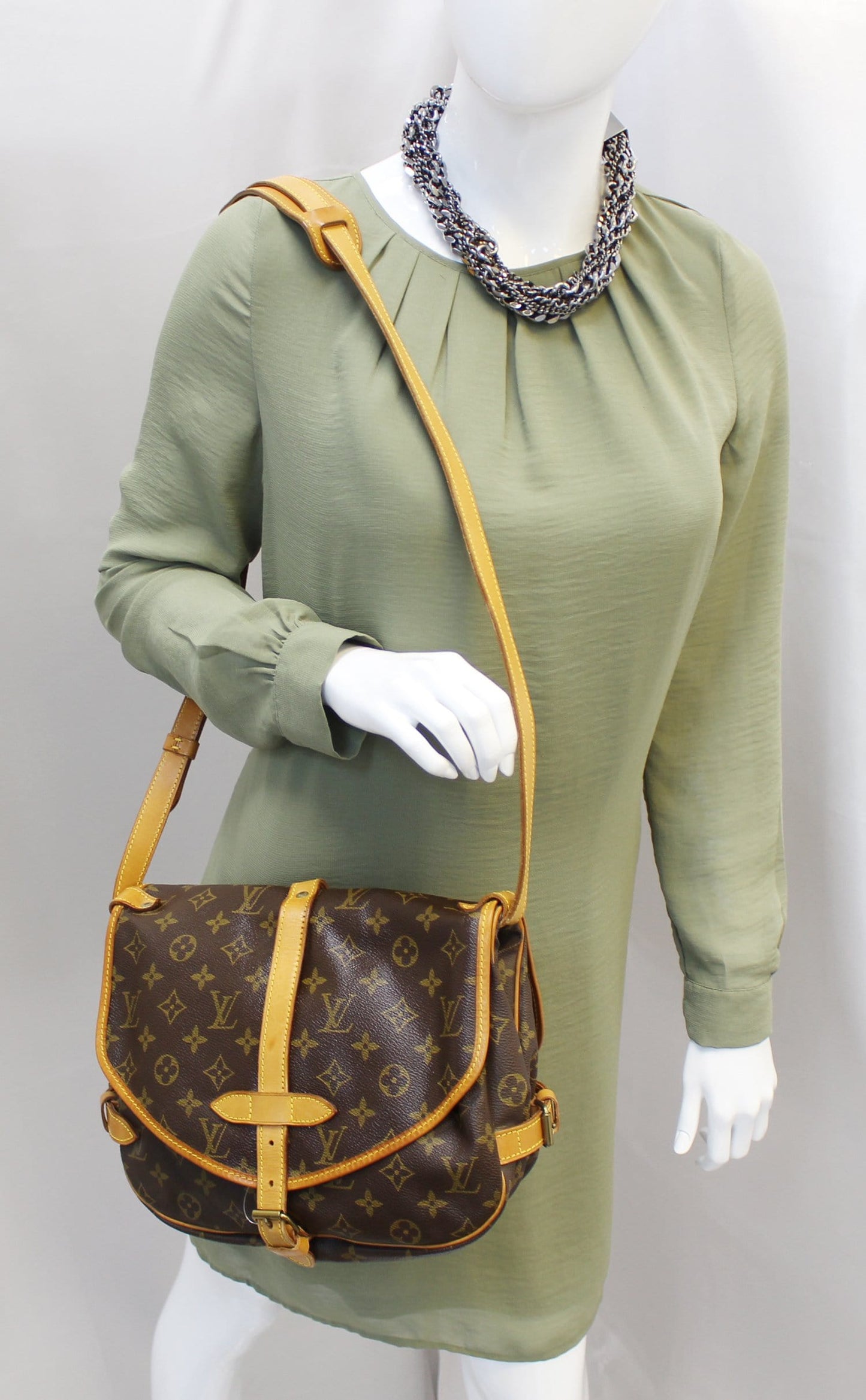 LOUIS VUITTON Monogram Canvas Saumur 30 Shoulder Bag