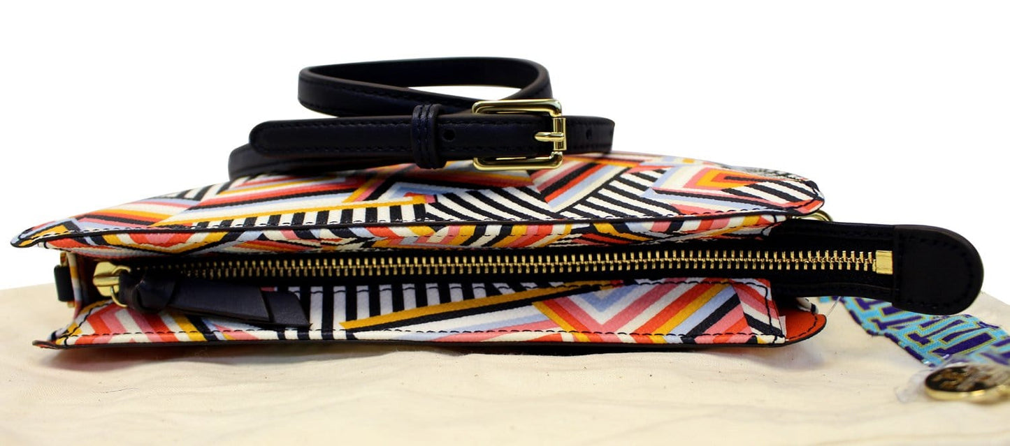 TORY BURCH Kerrington Wallet Crossbody Clutch Cut Out T Print