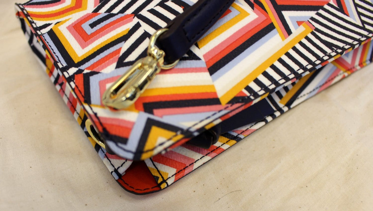 TORY BURCH Kerrington Wallet Crossbody Clutch Cut Out T Print