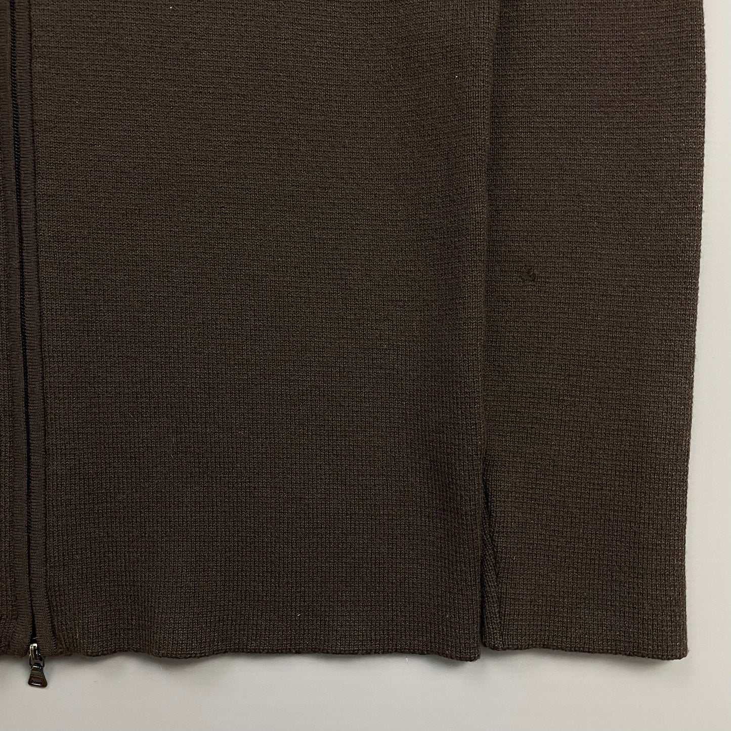 Prada Sport Khaki Brown 00s Zip-Through Wool Knit Cardigan Jacket