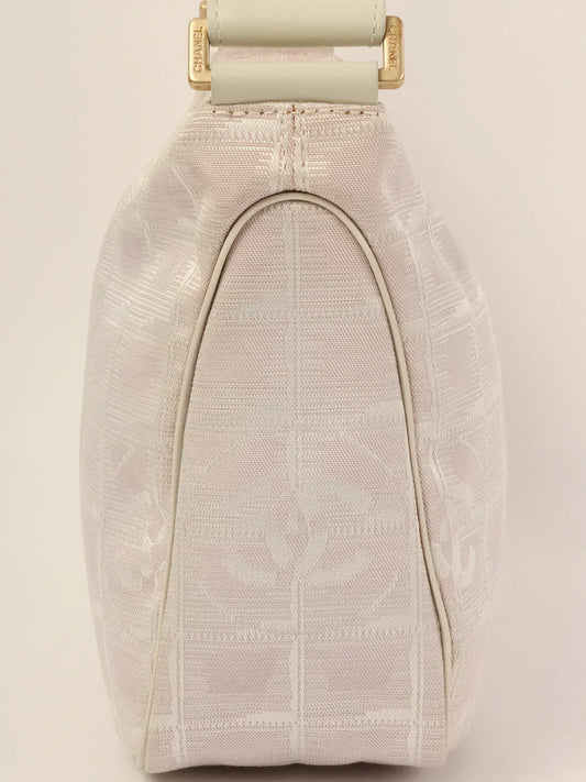 CHANEL 2001 Made New Travel Nylon Shoulder Bag Pink/White
