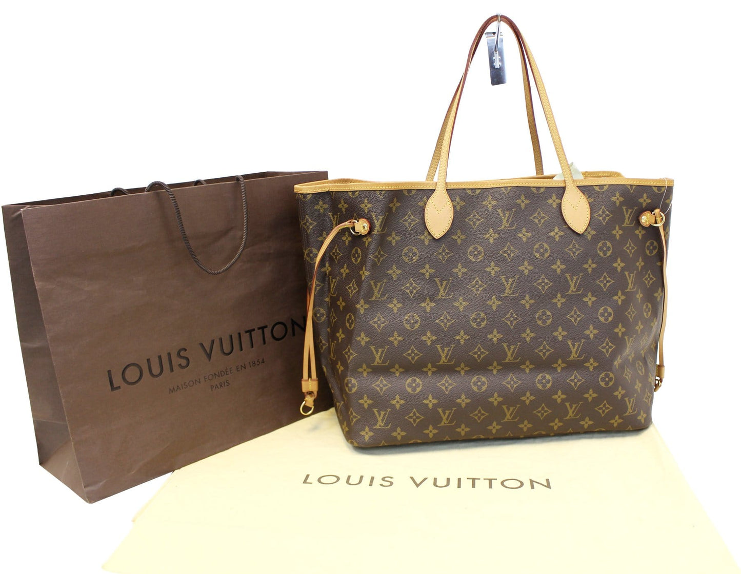 LOUIS VUITTON Monogram Canvas Brown Neverfull GM Shoulder Bag