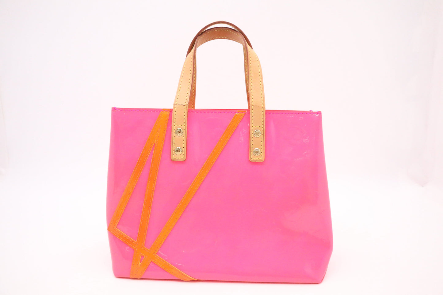 Louis Vuitton x Robert Wilson Reade PM in Pink & Orange Vernis Leather