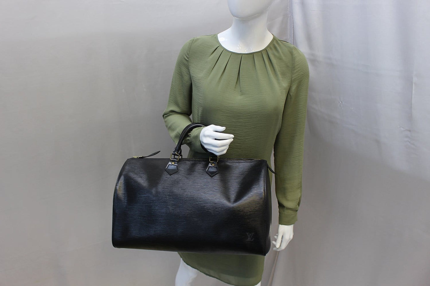 LOUIS VUITTON Satchel Bag  Epi Leather Speedy 40 Black