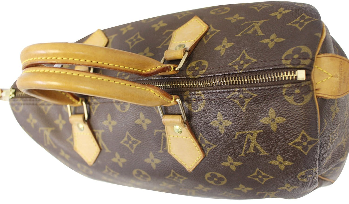 LOUIS VUITTON  Satchel Bag Monogram Canvas Speedy 35 Brown