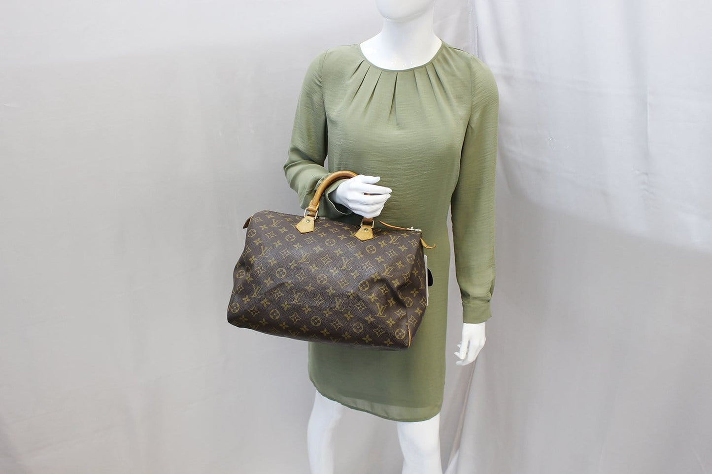 LOUIS VUITTON  Satchel Bag Monogram Canvas Speedy 35 Brown