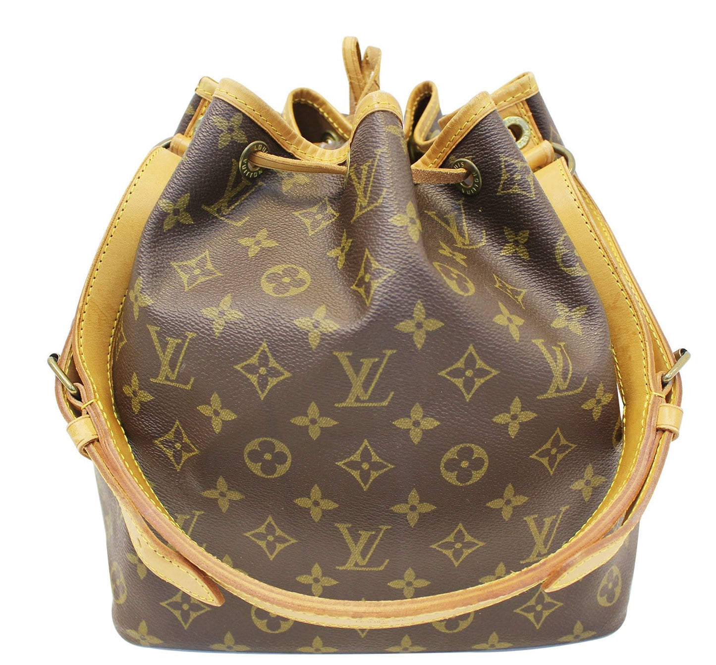 LOUIS VUITTON Monogram Canvas Petit Noe Brown Shoulder Bag