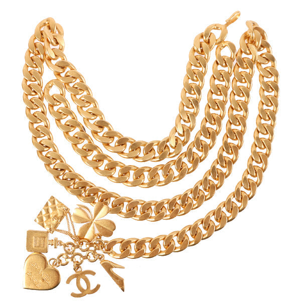 Chanel 1995 Made Cc Mark Multi Motif Chain Belt
