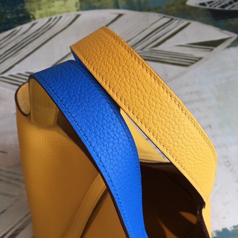 Top Quality Picotin Lock 18 Yellow ClemenTop Quality Palladium Hardware For Women 7.5in/19cm