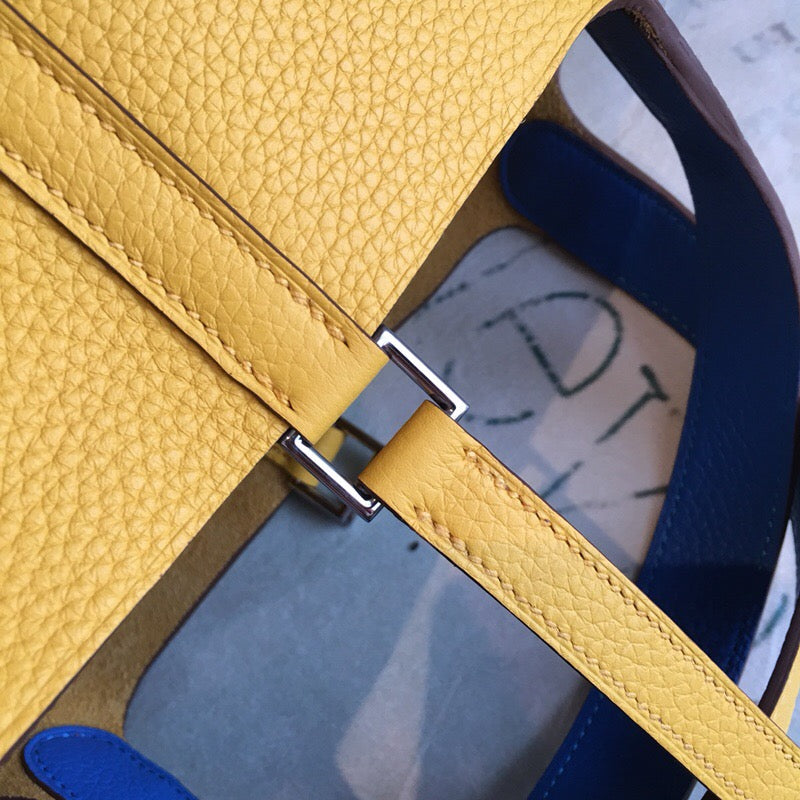 Top Quality Picotin Lock 18 Yellow ClemenTop Quality Palladium Hardware For Women 7.5in/19cm