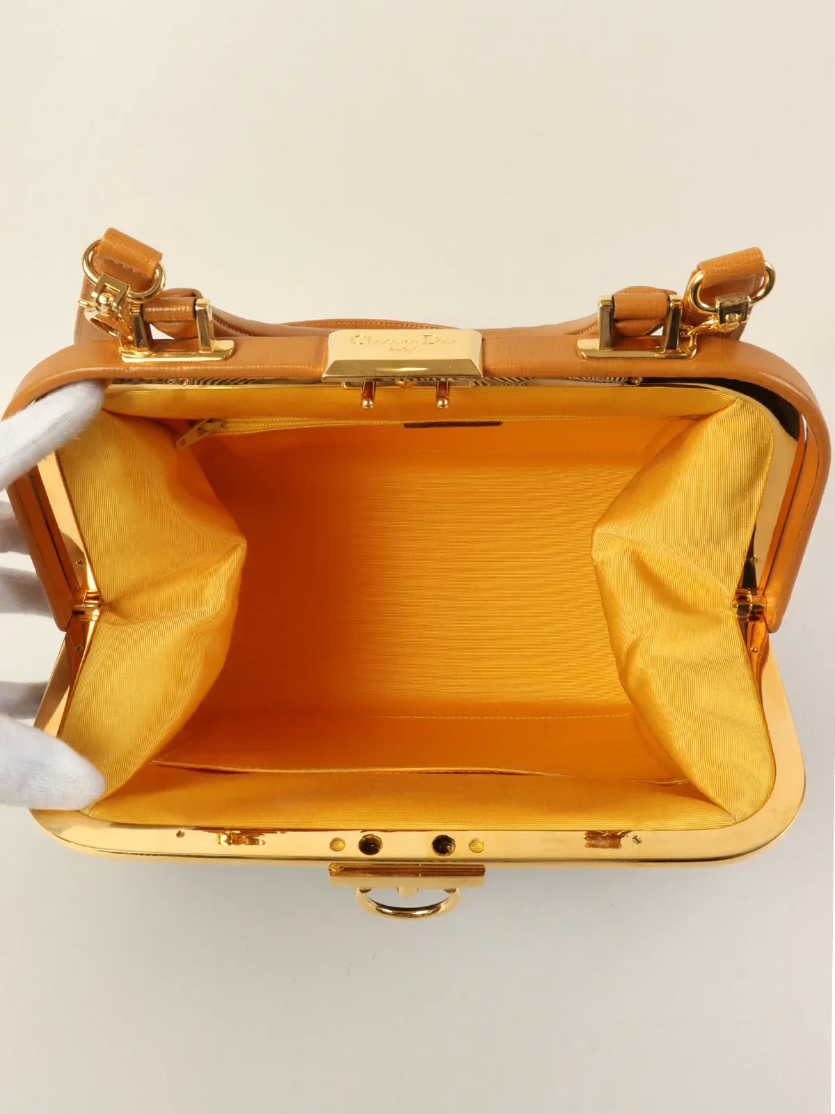 DIOR Logo Plate 2Way Bag Black/Beige