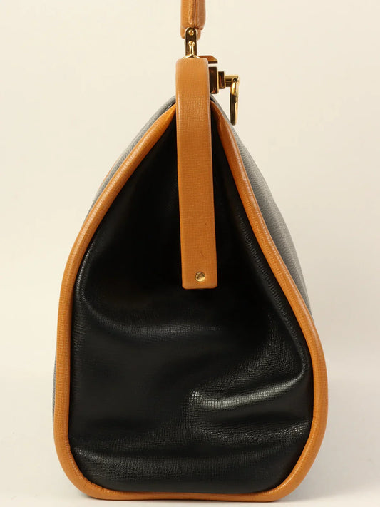 DIOR Logo Plate 2Way Bag Black/Beige