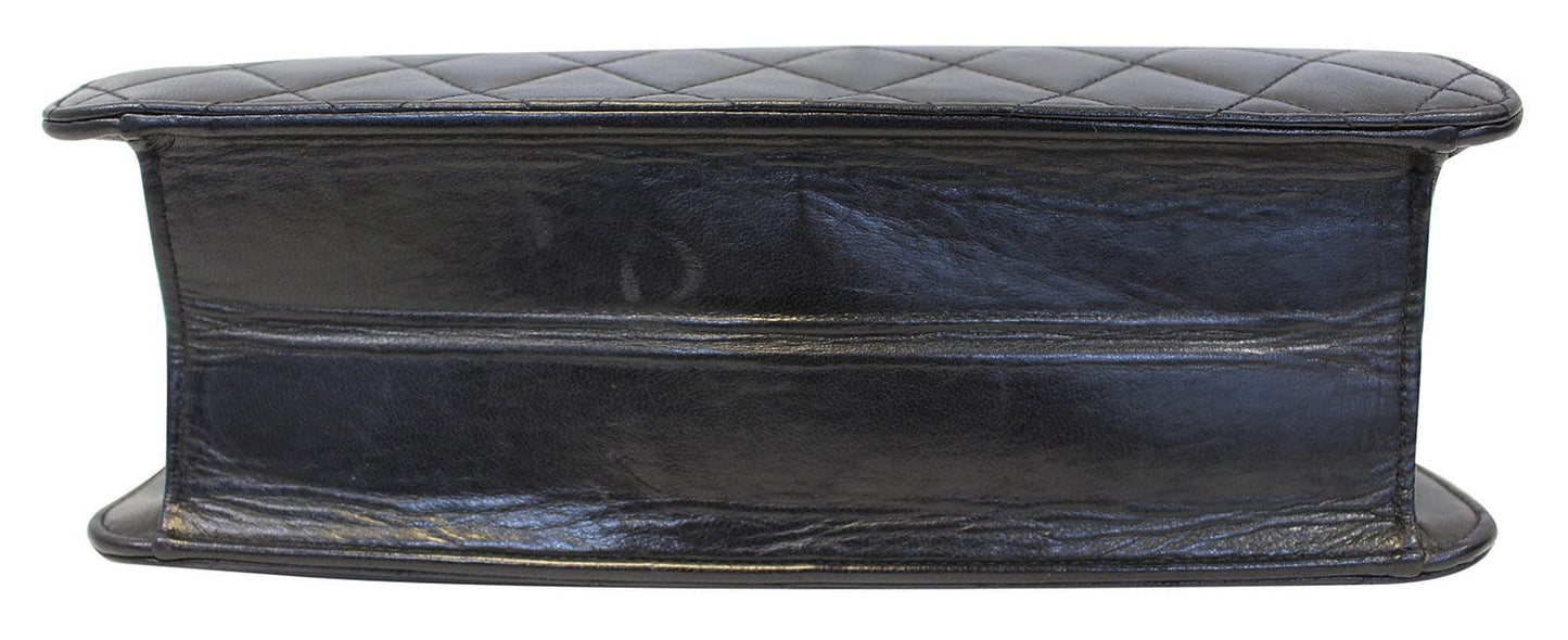 CHANEL Quilted  Leather Single Flap Black Shoulder Bag - Final Call