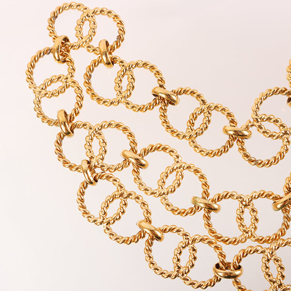 Chanel 1990 Made Cc Mark Motif Medal Charm Chain Belt