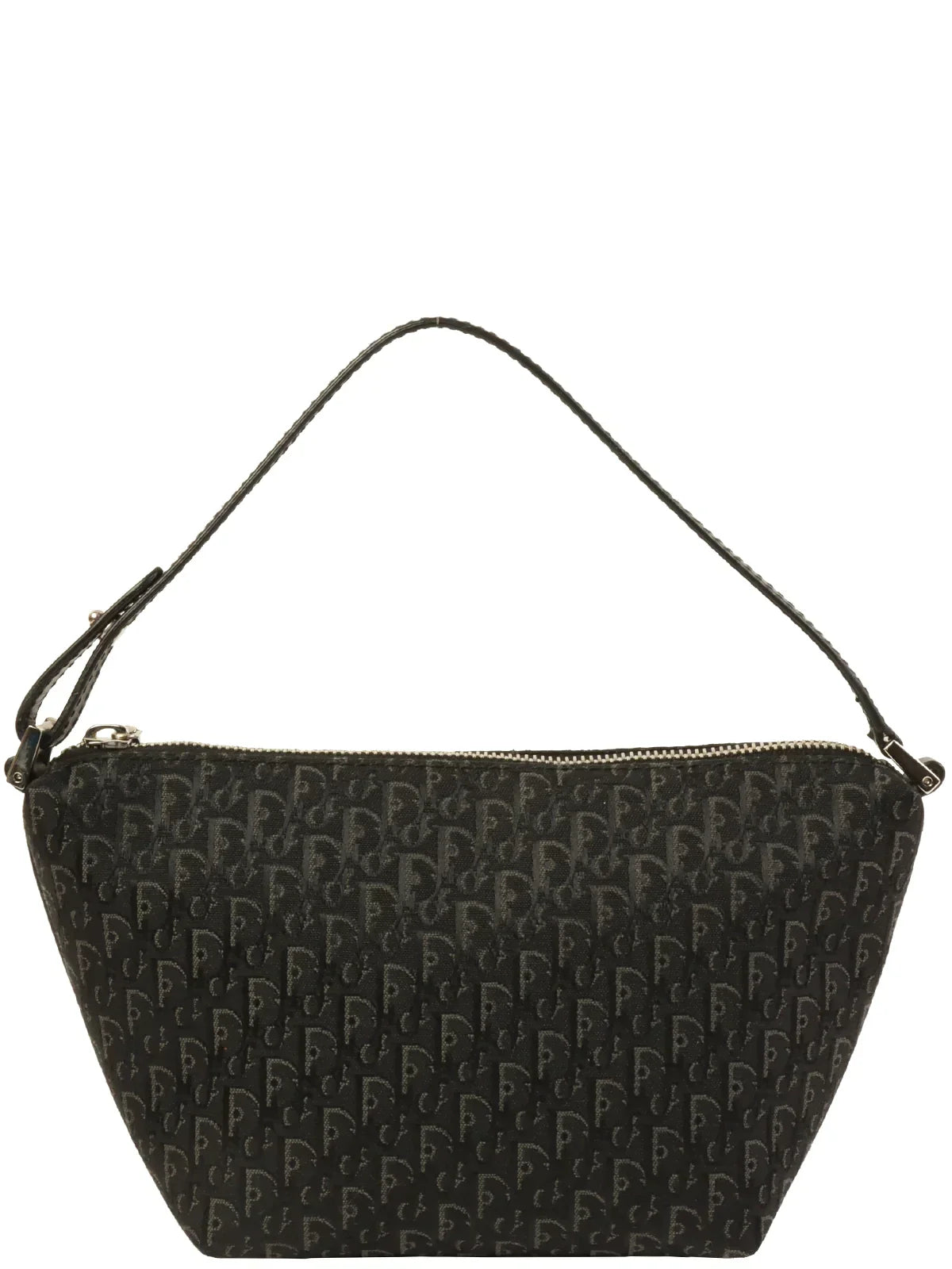 DIOR Trotter Pattern Mini Top Handle Bag Black