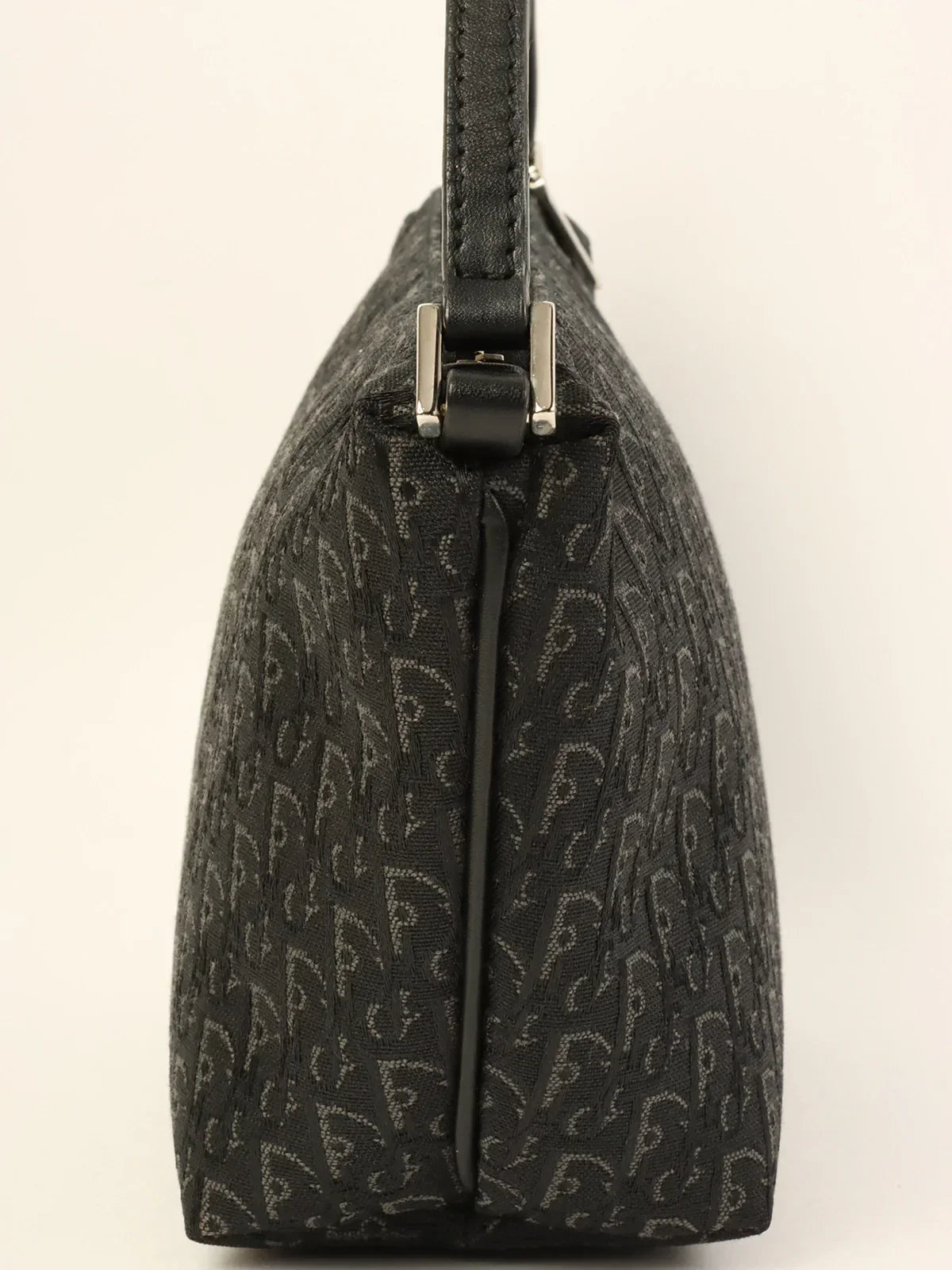 DIOR Trotter Pattern Mini Top Handle Bag Black