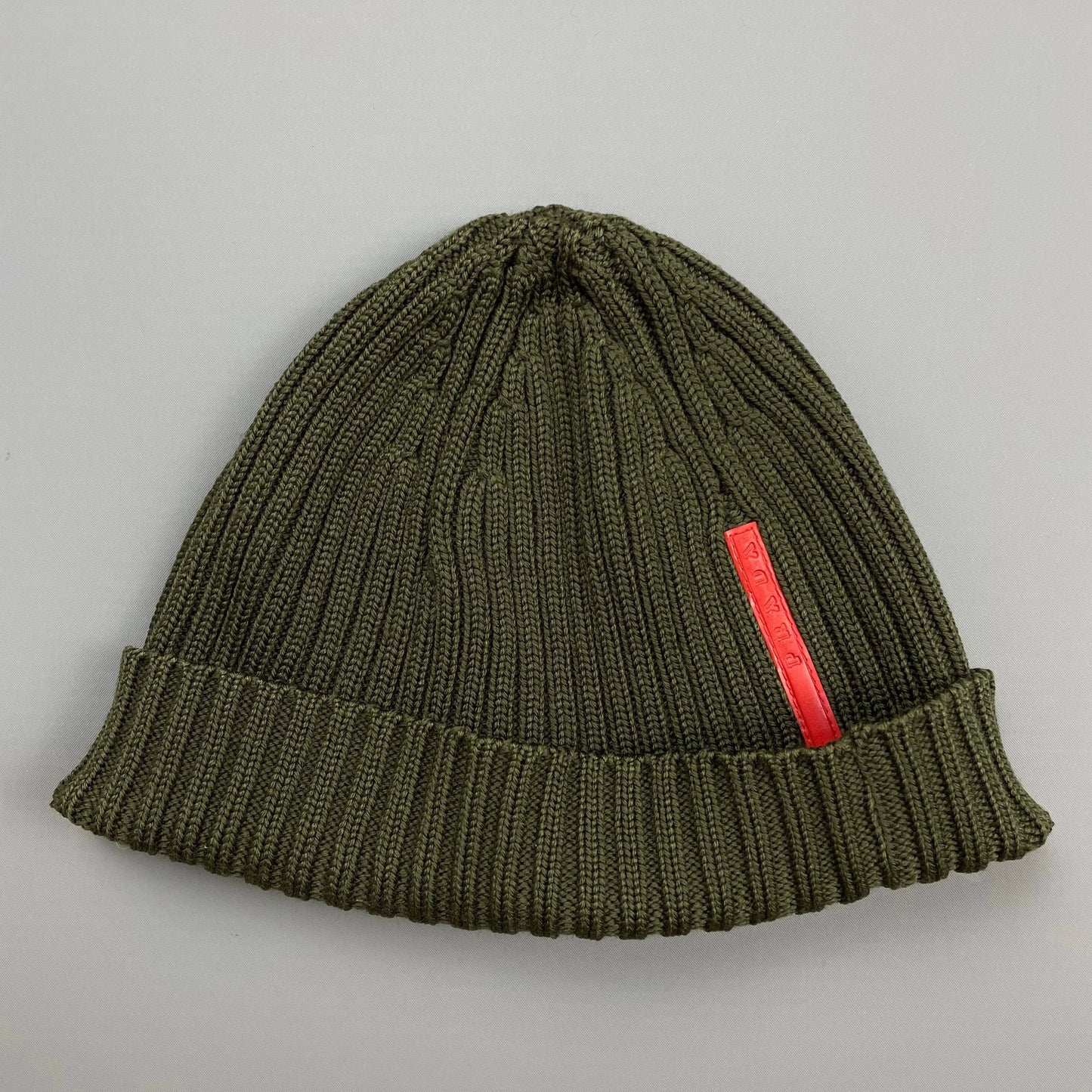 Prada Sport Khaki Green 00s Wool Knit Beanie