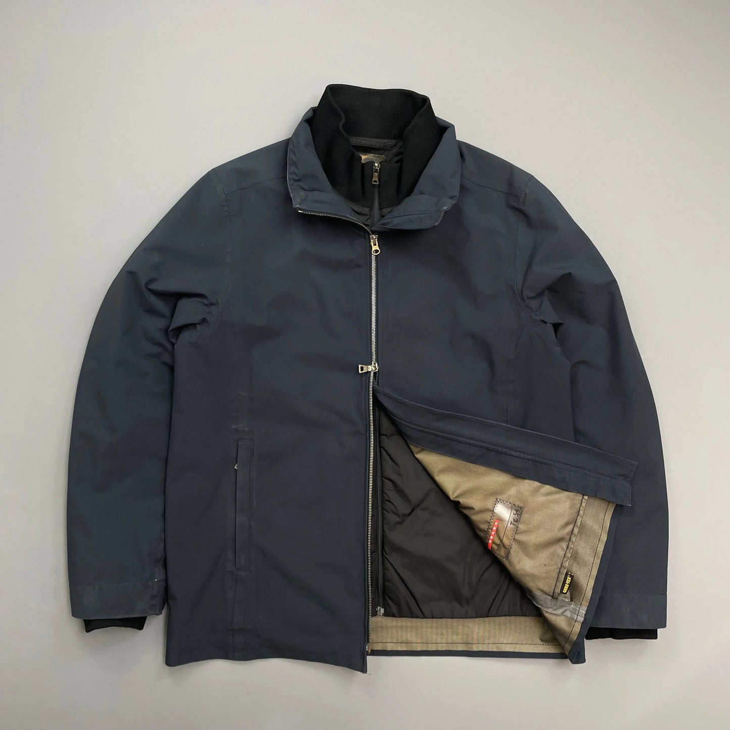 Prada Sport Navy 2006 Goretex 3-in-1 Nylon Padded Bomber Liner Trench Overcoat