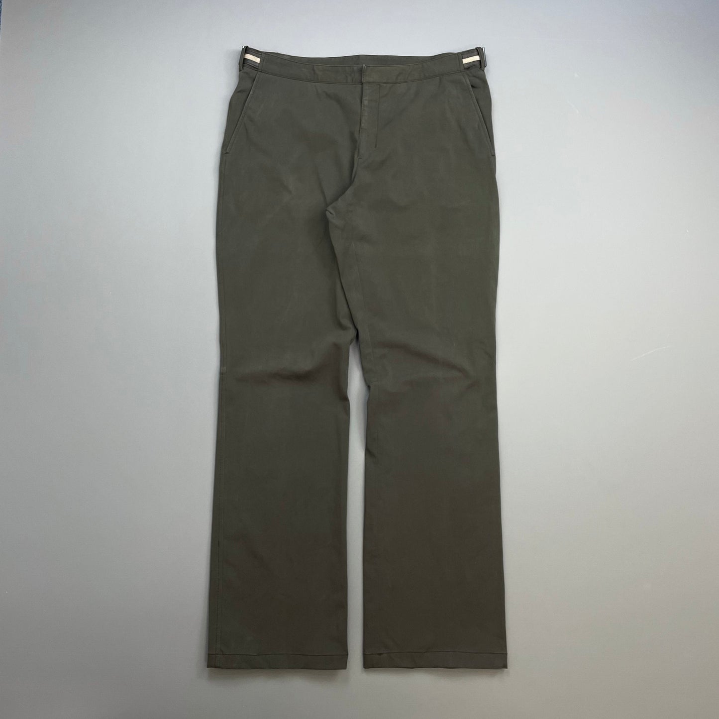 Prada Sport Grey 00s Wide Leg Adjustable Waist Tro rs