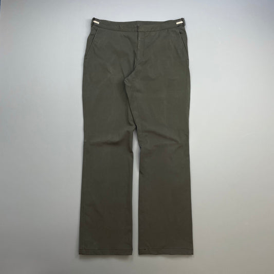 Prada Sport Grey 00s Wide Leg Adjustable Waist Tro rs