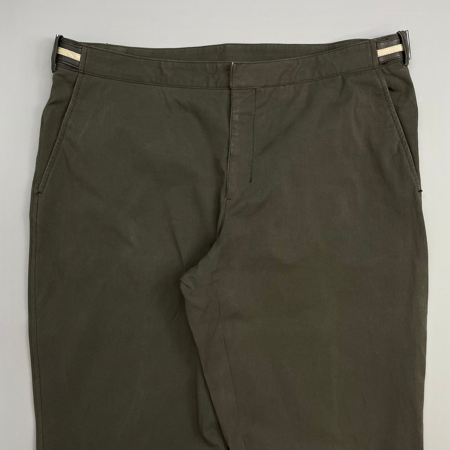 Prada Sport Grey 00s Wide Leg Adjustable Waist Tro rs