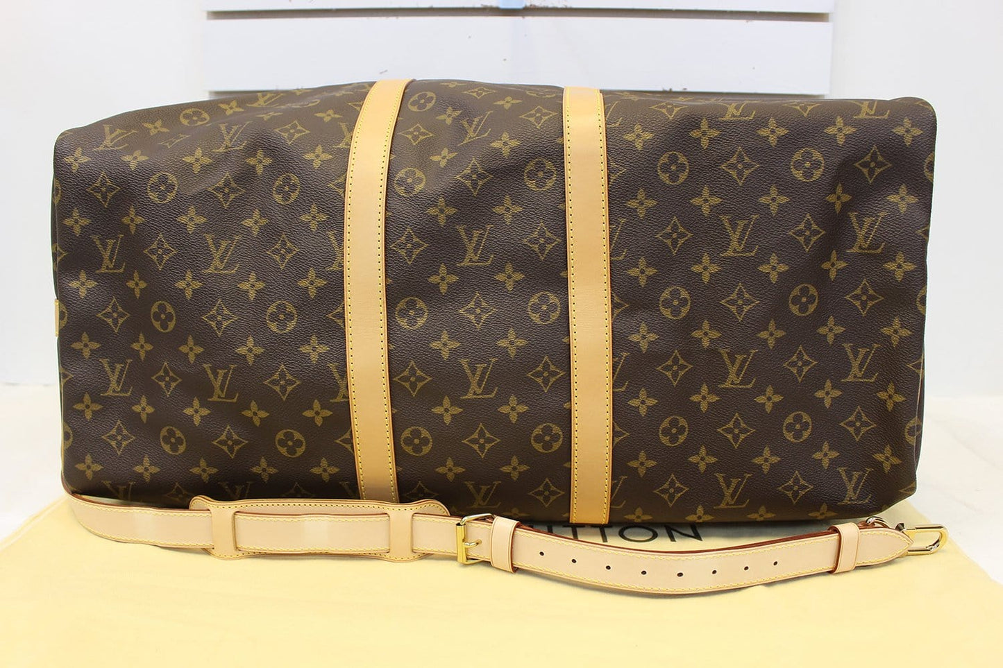 LOUIS VUITTON Monogram Canvas Keepall Bandouliere 55 Travel Bag