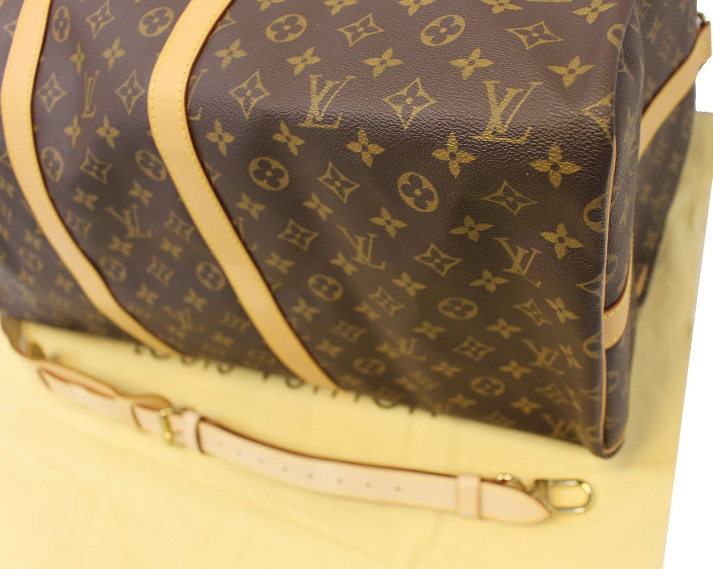 LOUIS VUITTON Monogram Canvas Keepall Bandouliere 55 Travel Bag