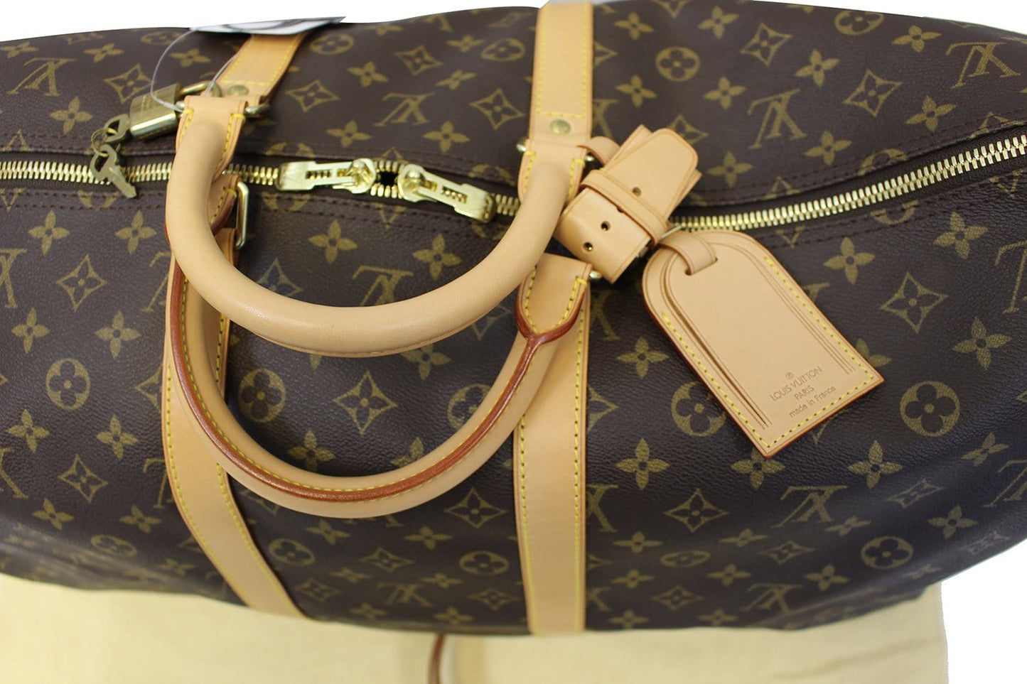 LOUIS VUITTON Monogram Canvas Keepall Bandouliere 55 Travel Bag