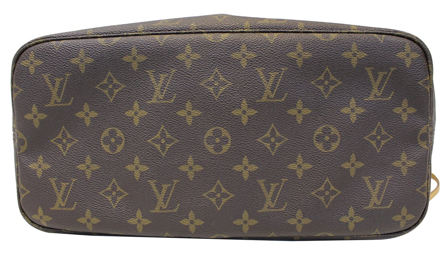 LOUIS VUITTON Monogram Canvas Neverfull MM Brown Tote Bag