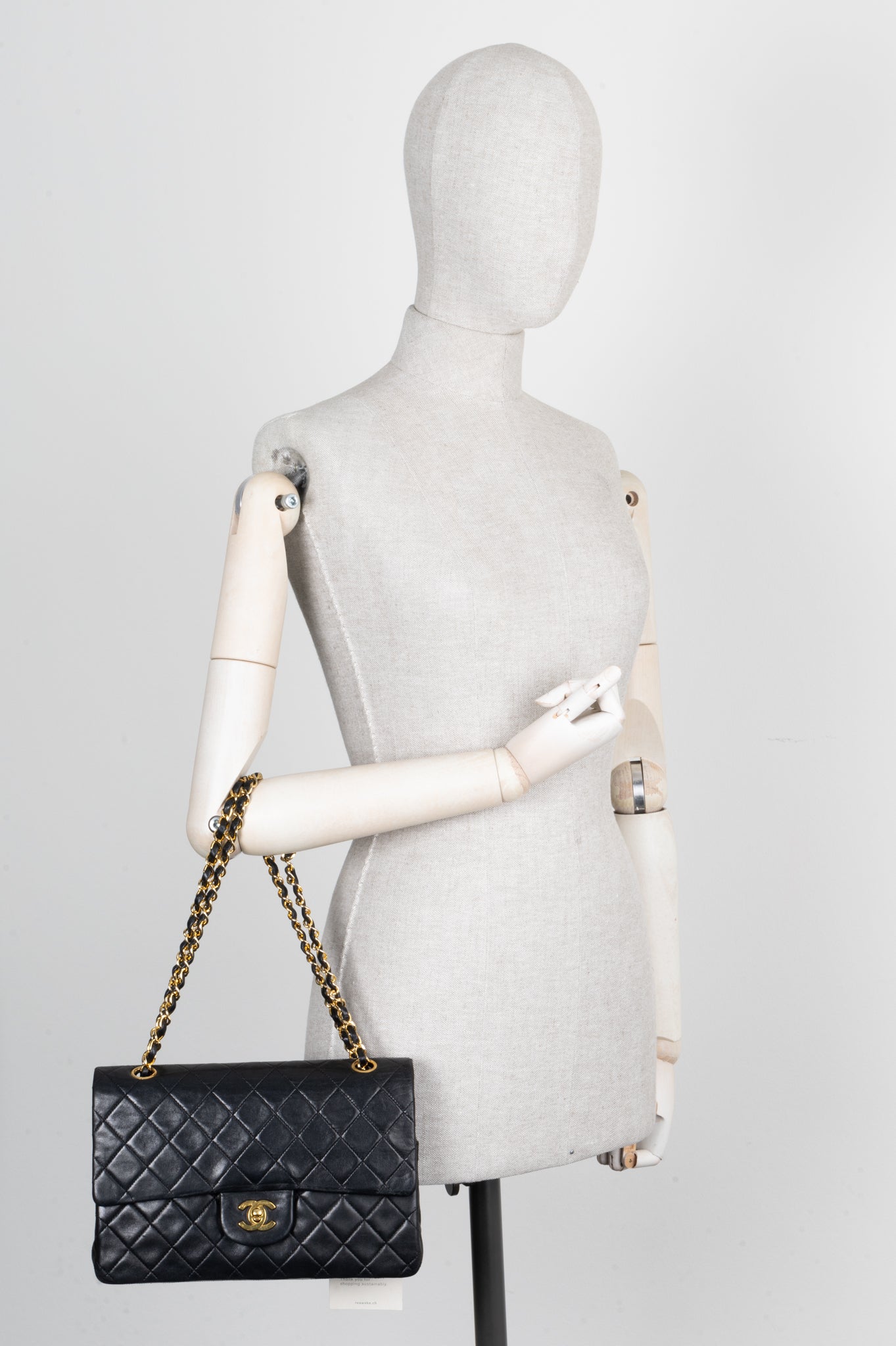 CHANEL   Double Flap Bag Medium Black
