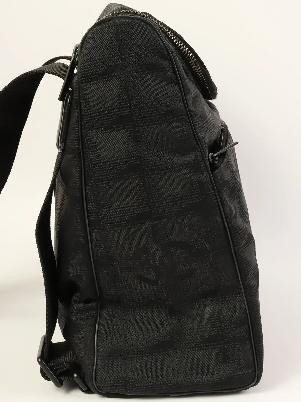 CHANEL Around 2000 Made New Travel Line Nylon Cc Mark 2Way Bag Black