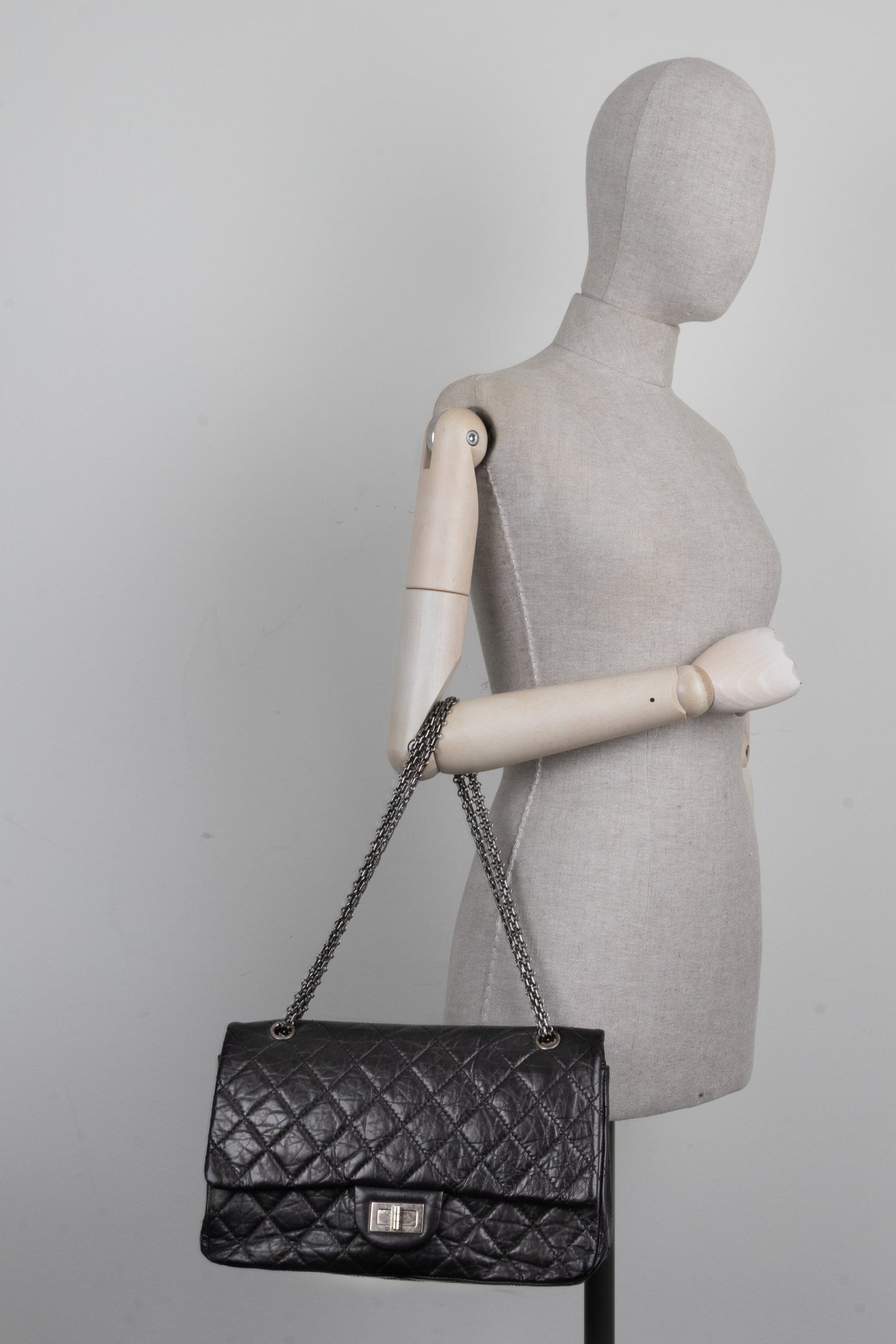 CHANEL Large 2.55 Reissue Bag Leather Black