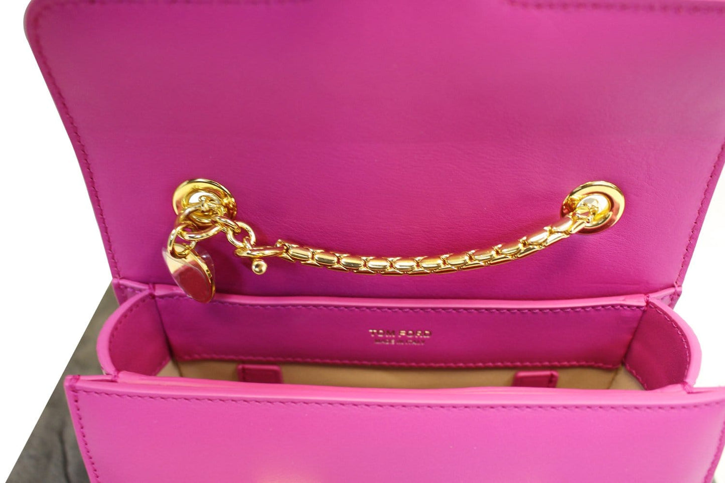 TOM FORD Sienna Small Leather Hot Pink Crossbody Bag