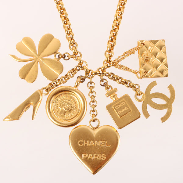 Chanel 1995 Made Cc Mark Motif Swing Necklace