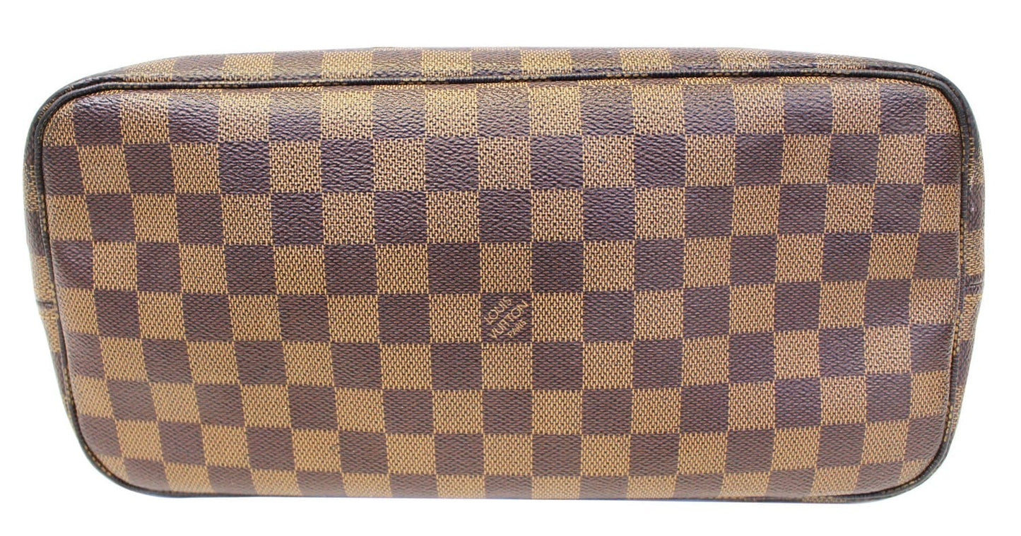 LOUIS VUITTON Damier Ebene Neverfull MM Brown Tote Bag