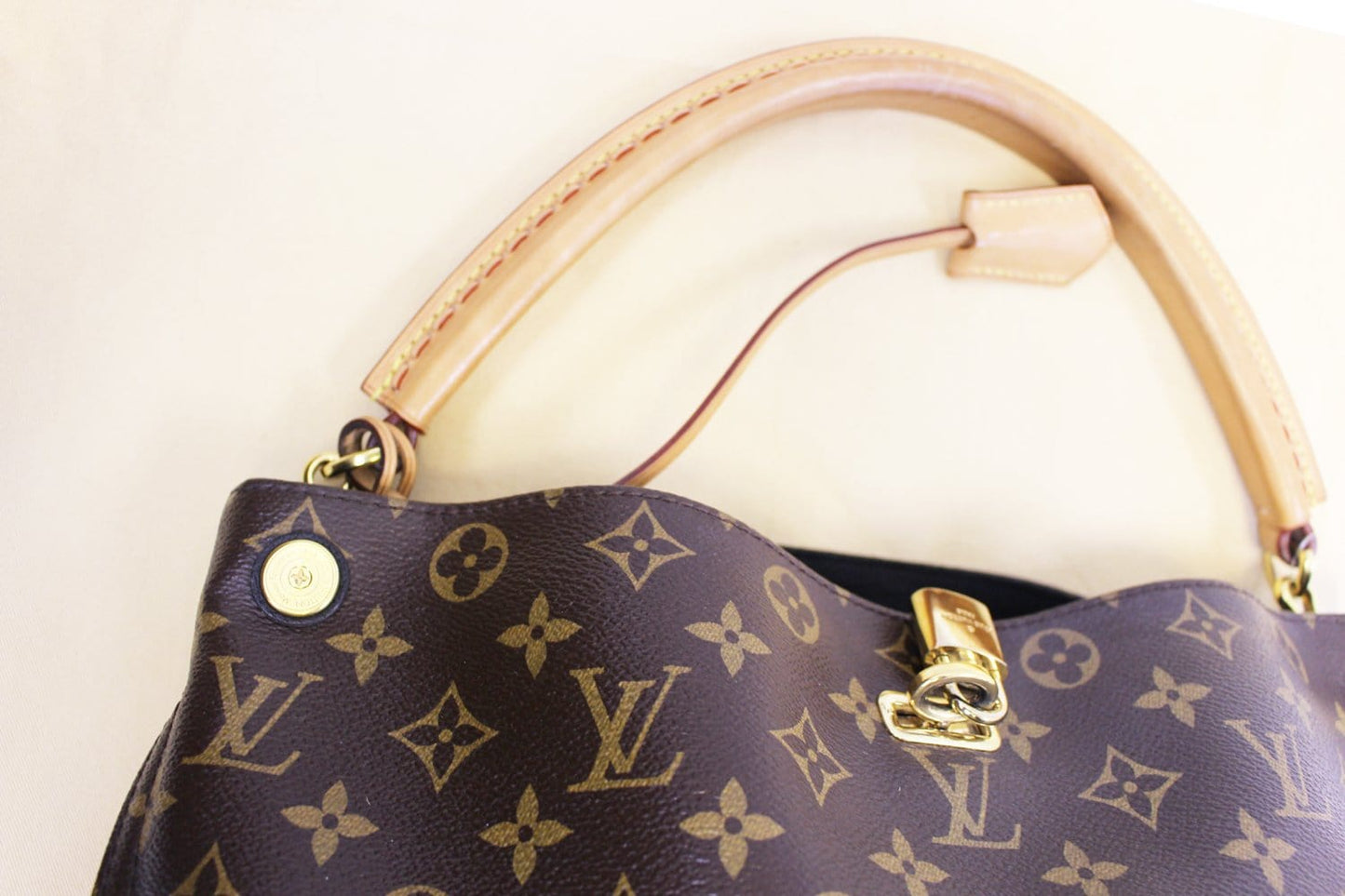 LOUIS VUITTON Monogram Canvas Gaïa Brown Satchel Bag