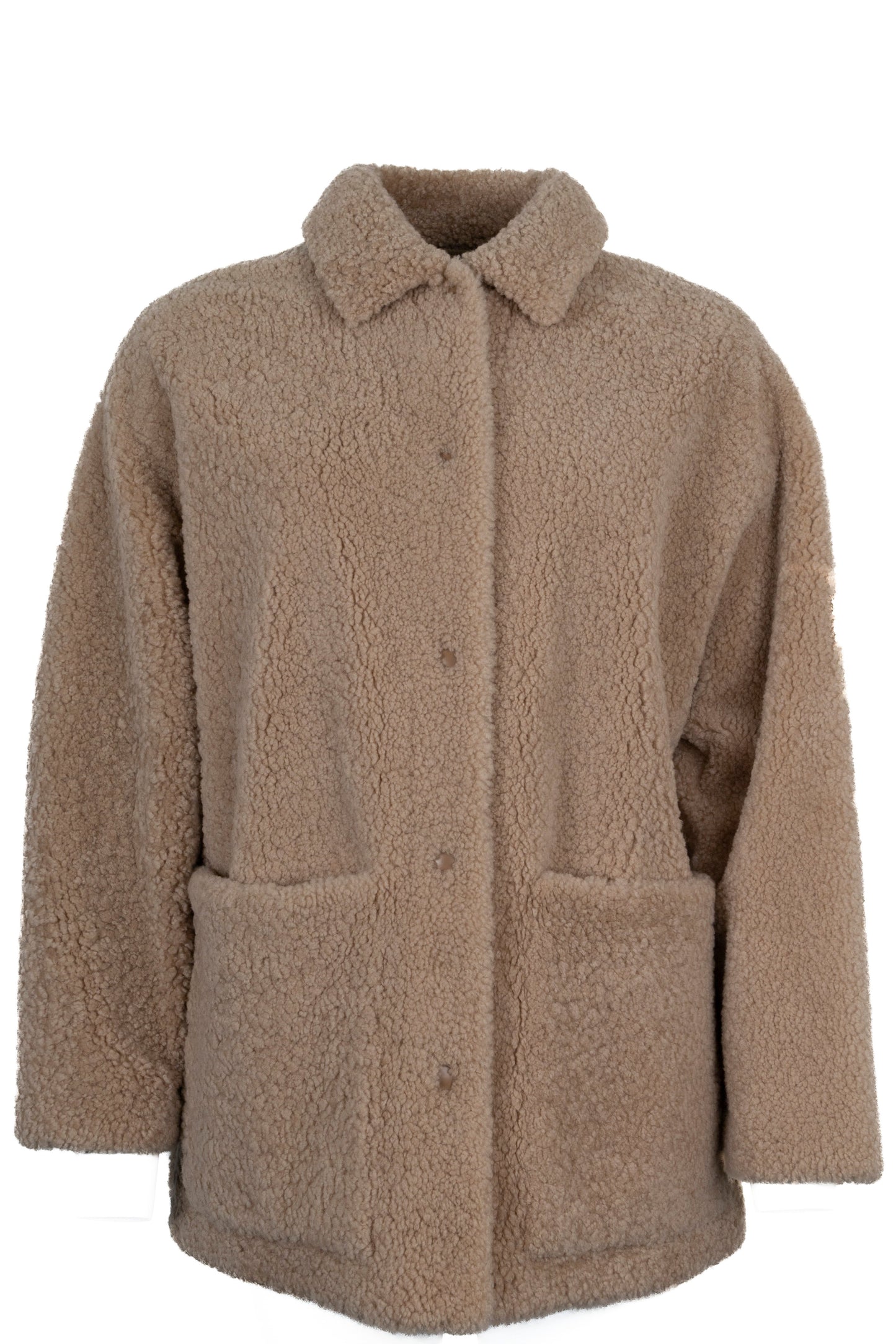 PRADA Oversize Jacket Shearling Beige