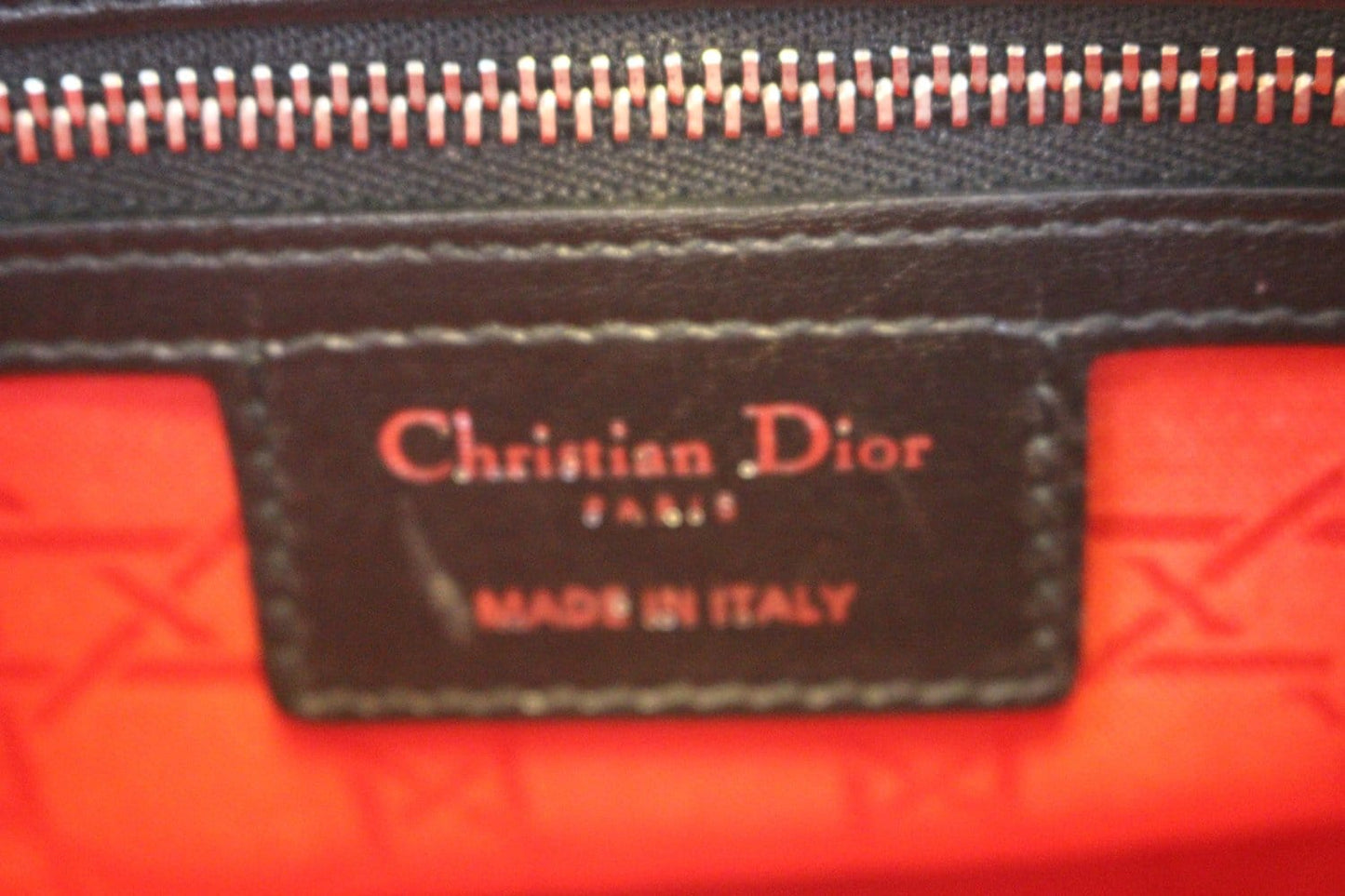CHRISTIAN DIOR Cannage Quilted  Leather Lady Dior Medium Bag TT1027