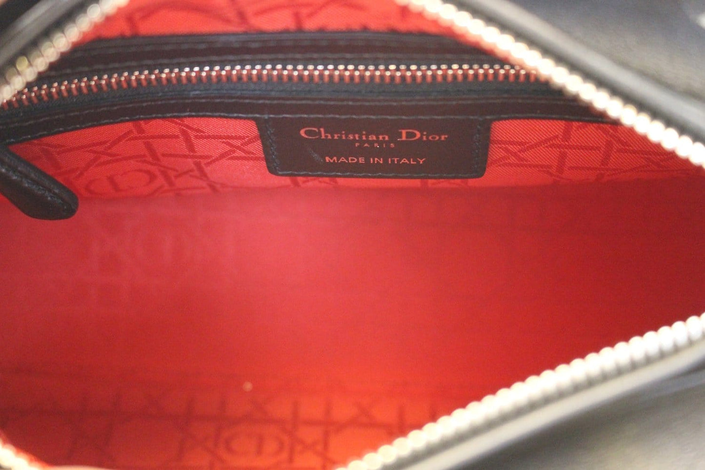 CHRISTIAN DIOR Cannage Quilted  Leather Lady Dior Medium Bag TT1027