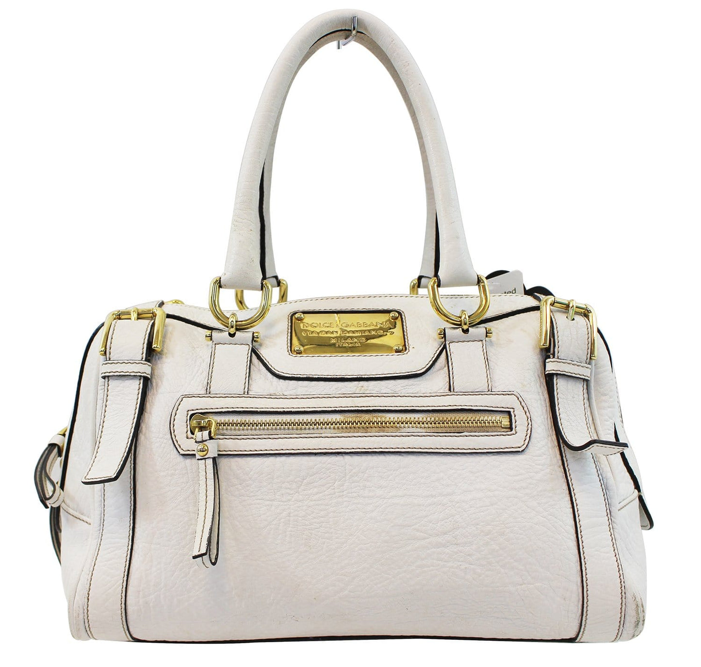DOLCE & GABBANA Via San Damiano 7 White Shoulder Bag E3563