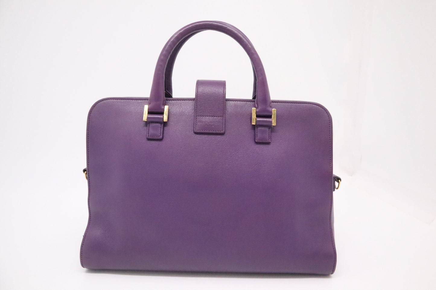 YSL Saint Laurent Baby Cabas in Purple Leather
