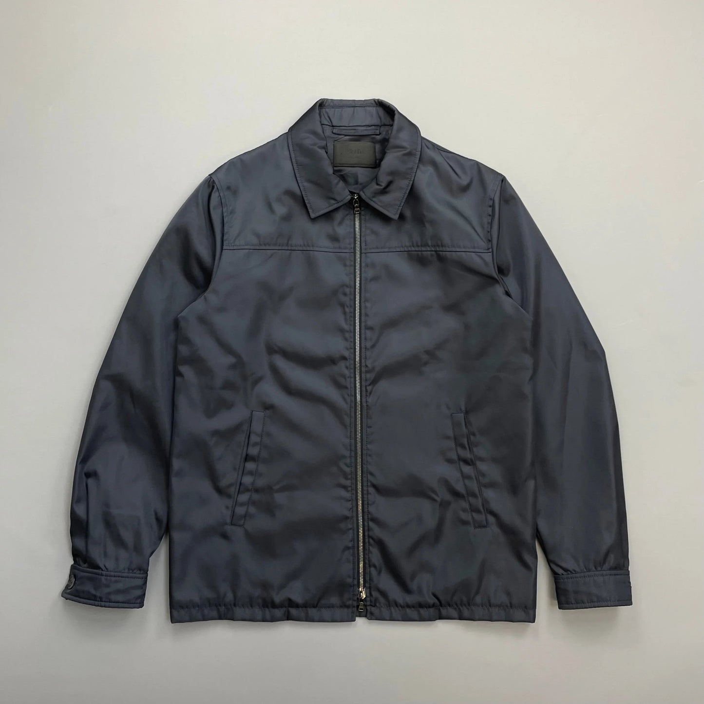Prada Navy Nylon Overshirt Zip-Through Jacket