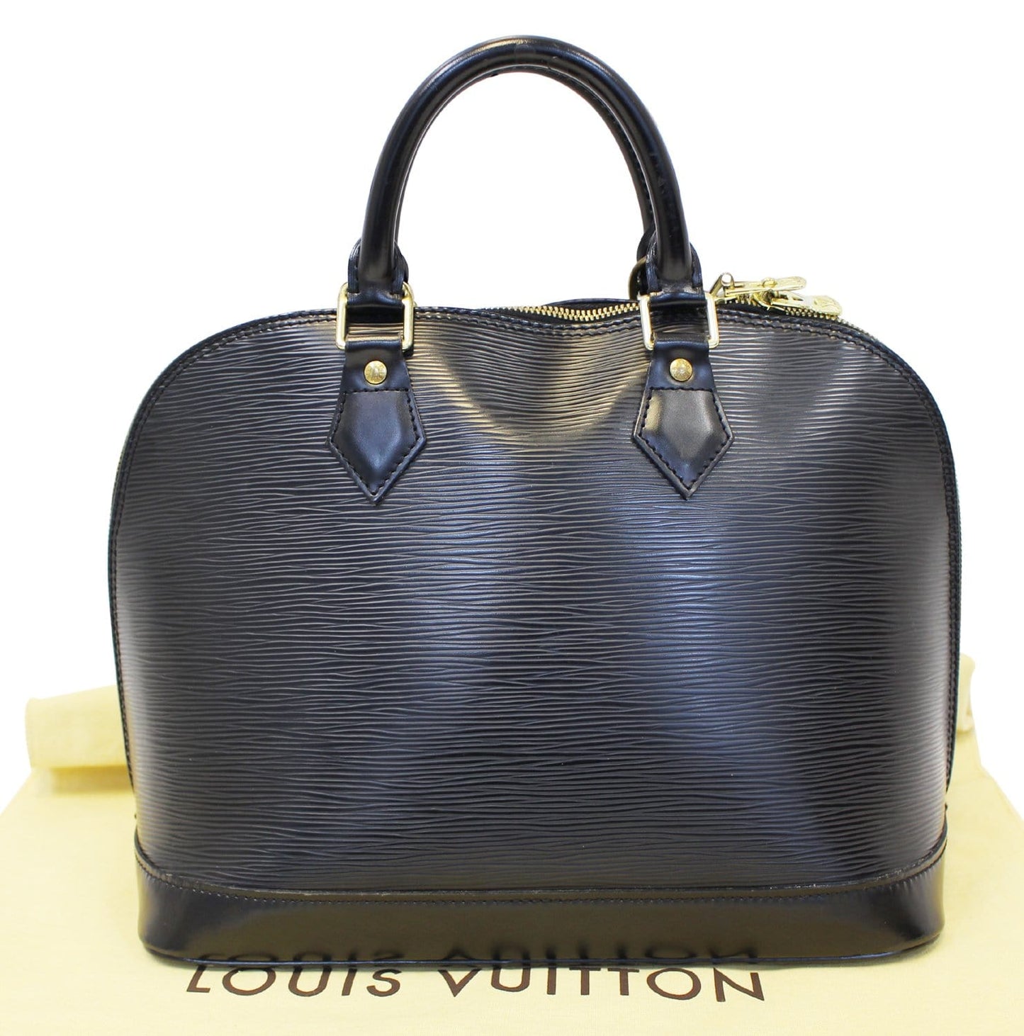 LOUIS VUITTON Epi Leather Alma PM Black Satchel Bag