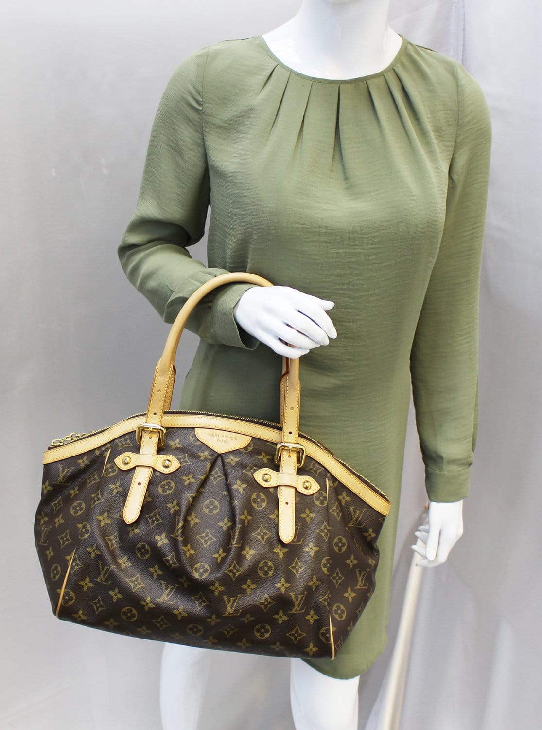 LOUIS VUITTON Monogram Canvas Tivoli GM Brown Satchel Bag